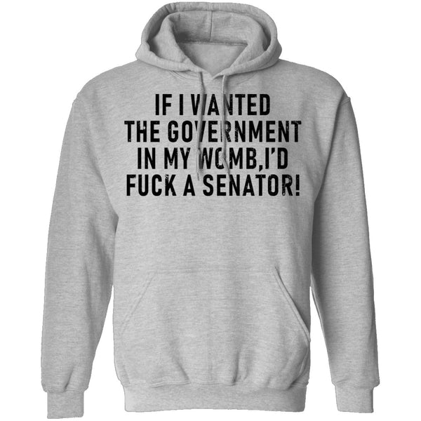 If I Wanted The Government In My Womb I'd Fuck A Senator T-Shirt CustomCat