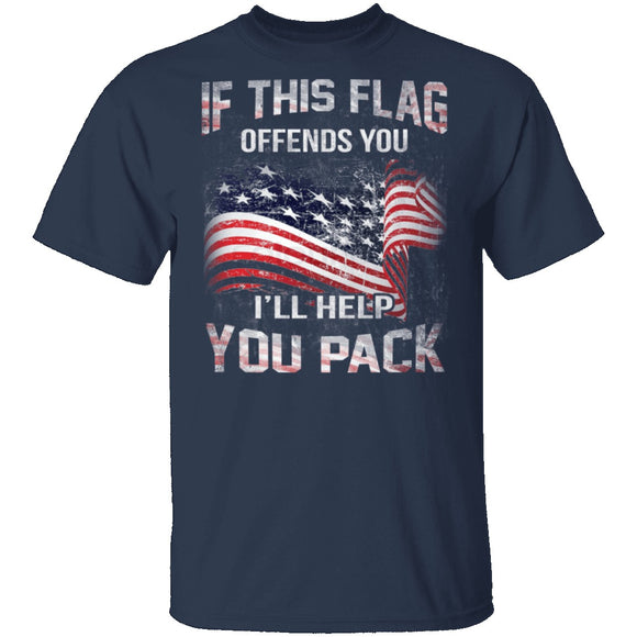 If The Flag Offends You I'll Help You Pack T-Shirt CustomCat