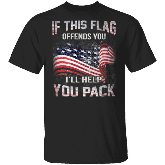 If The Flag Offends You I'll Help You Pack T-Shirt CustomCat