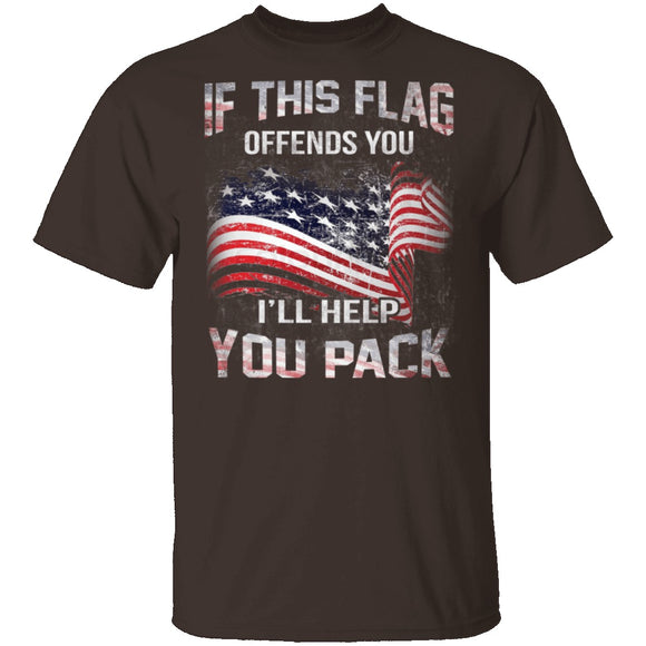 If The Flag Offends You I'll Help You Pack T-Shirt CustomCat