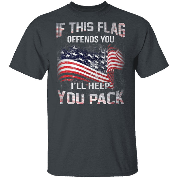 If The Flag Offends You I'll Help You Pack T-Shirt CustomCat