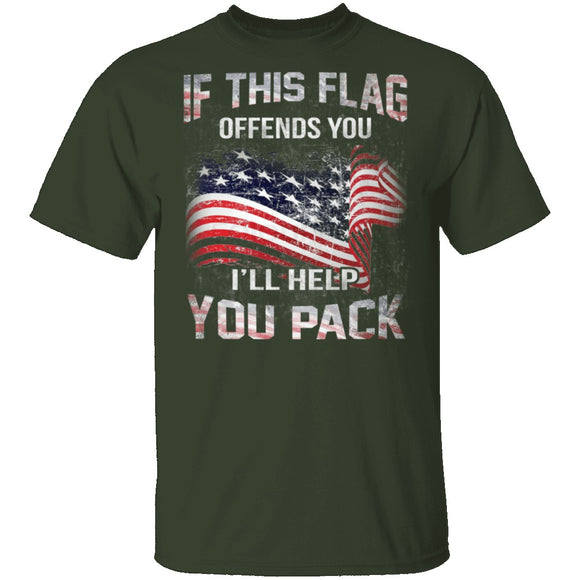 If The Flag Offends You I'll Help You Pack T-Shirt CustomCat