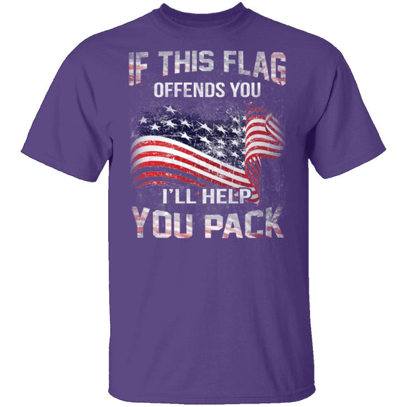 If The Flag Offends You I'll Help You Pack T-Shirt CustomCat