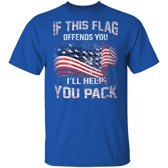 If The Flag Offends You I'll Help You Pack T-Shirt CustomCat
