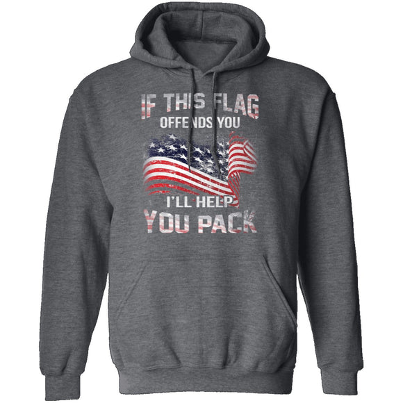 If The Flag Offends You I'll Help You Pack T-Shirt CustomCat