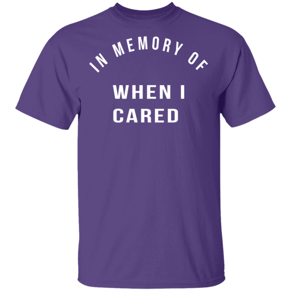 In Memory Of When I Cared T-Shirt CustomCat