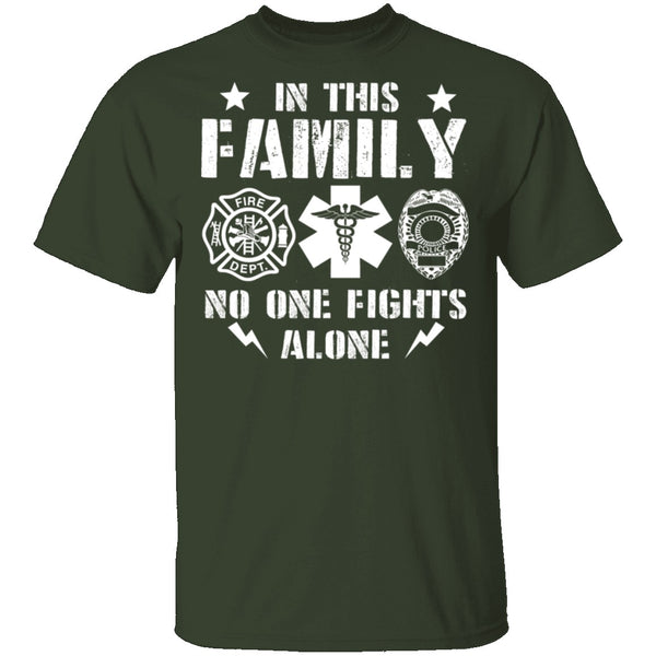 In This Family No One Fights Alone T-Shirt CustomCat