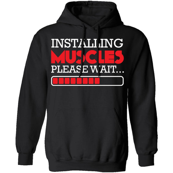Installing Muscles T-Shirt CustomCat
