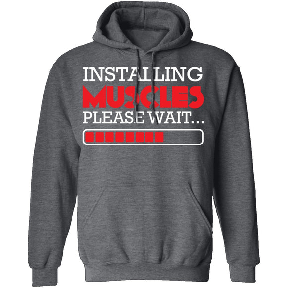Installing Muscles T-Shirt CustomCat