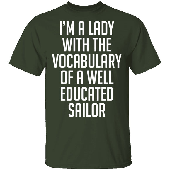 Lady With Vocabulary Of A Well Educated Sailor T-Shirt CustomCat