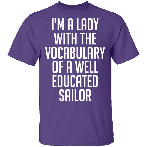 Lady With Vocabulary Of A Well Educated Sailor T-Shirt CustomCat