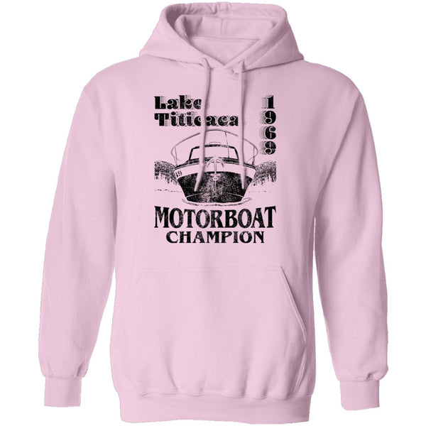 Lake Titicaca Motorboat Champion T-Shirt CustomCat