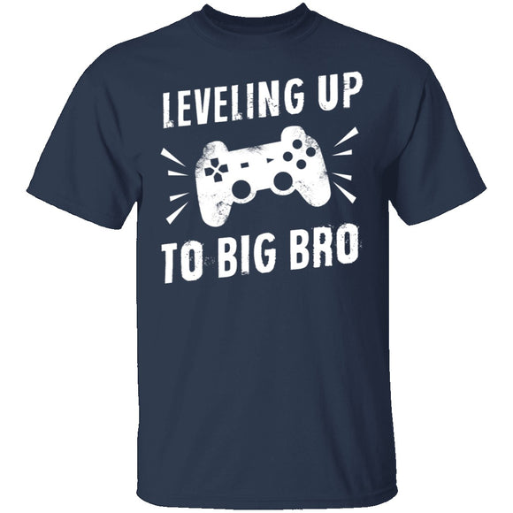 Leveling Up To Big Bro T-Shirt CustomCat