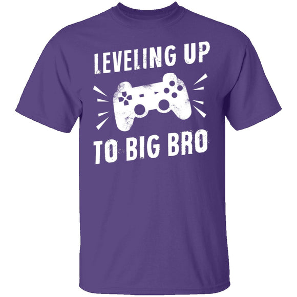 Leveling Up To Big Bro T-Shirt CustomCat