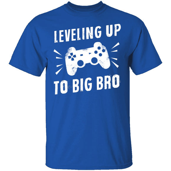 Leveling Up To Big Bro T-Shirt CustomCat