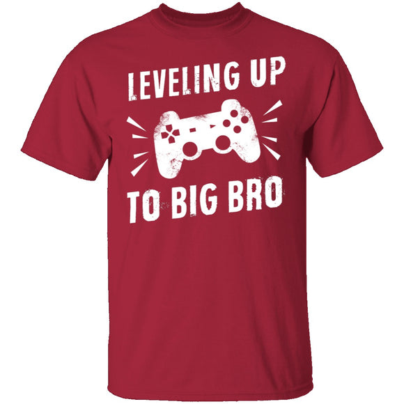 Leveling Up To Big Bro T-Shirt CustomCat