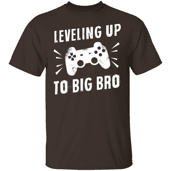 Leveling Up To Big Bro T-Shirt CustomCat