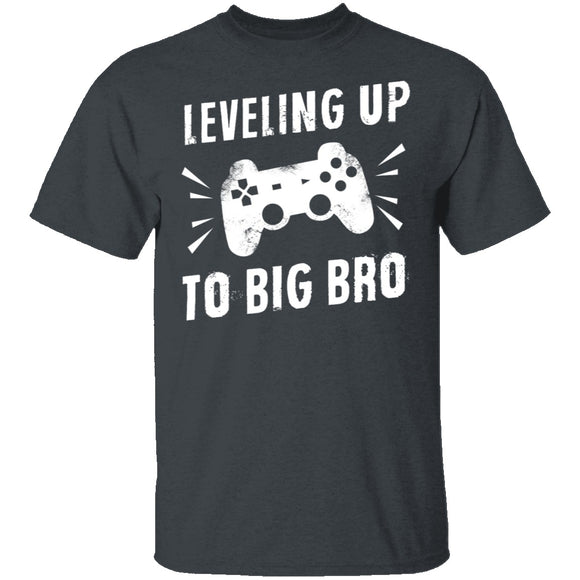 Leveling Up To Big Bro T-Shirt CustomCat