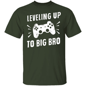 Leveling Up To Big Bro T-Shirt CustomCat