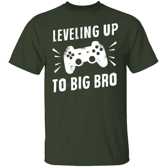 Leveling Up To Big Bro T-Shirt CustomCat