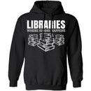 LibrariesWhere Shhh Happens T-Shirt CustomCat