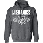 LibrariesWhere Shhh Happens T-Shirt CustomCat