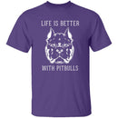 Life Is Better With Pitbulls T-Shirt CustomCat