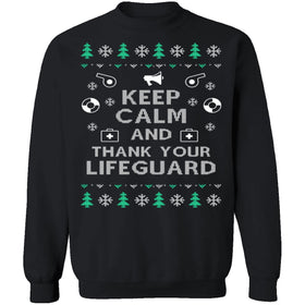 Lifeguard Ugly Christmas Sweater CustomCat