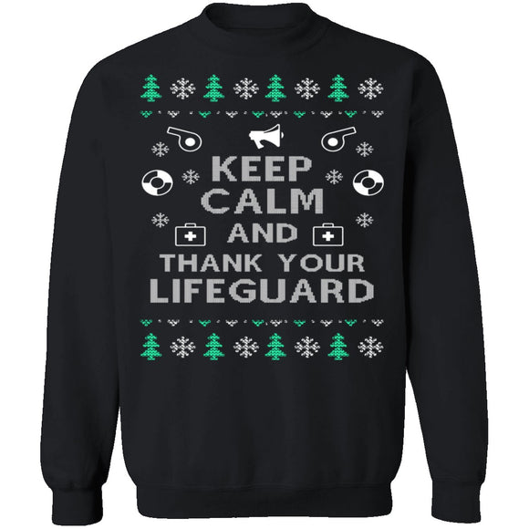 Lifeguard Ugly Christmas Sweater CustomCat