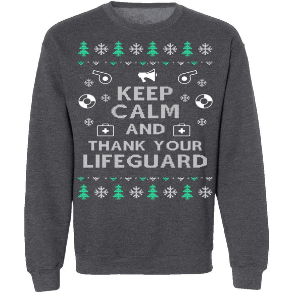 Lifeguard Ugly Christmas Sweater CustomCat