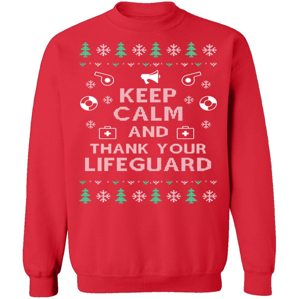 Lifeguard Ugly Christmas Sweater CustomCat