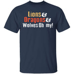 Lions Dragons Wolves T-Shirt CustomCat