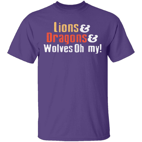 Lions Dragons Wolves T-Shirt CustomCat