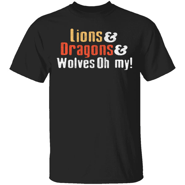 Lions Dragons Wolves T-Shirt CustomCat