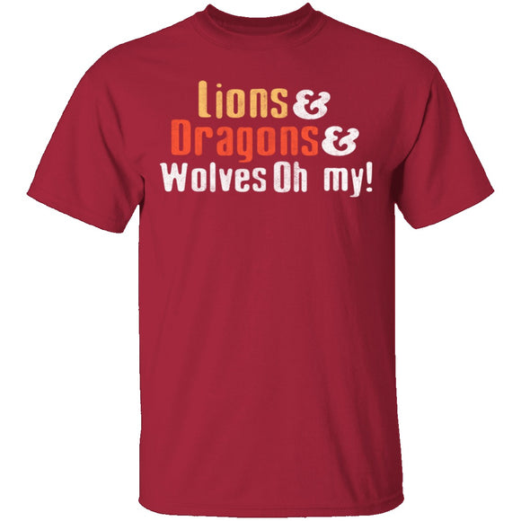 Lions Dragons Wolves T-Shirt CustomCat