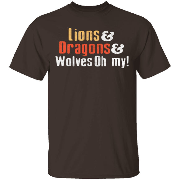 Lions Dragons Wolves T-Shirt CustomCat