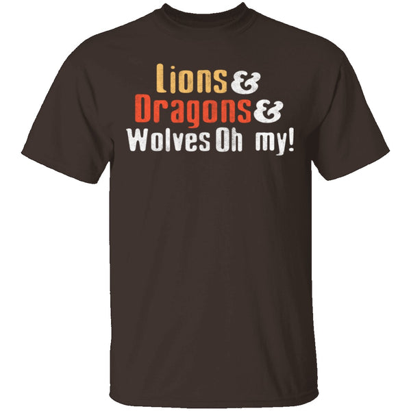 Lions Dragons Wolves T-Shirt CustomCat
