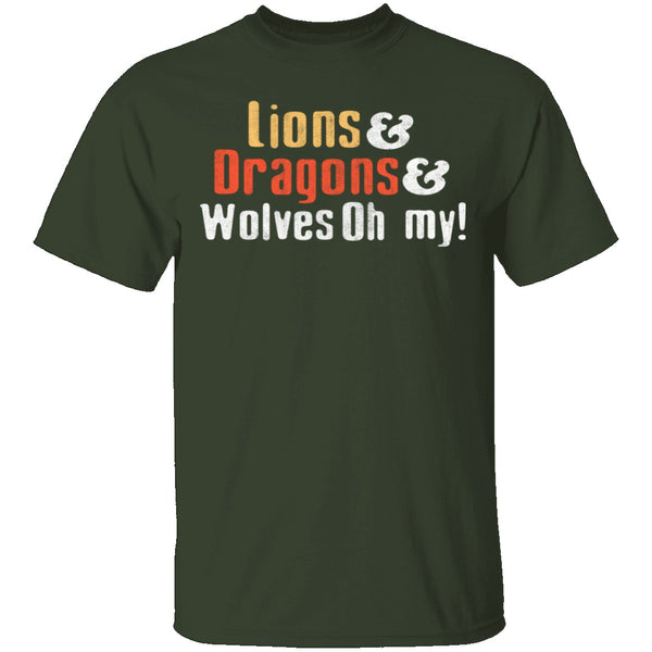 Lions Dragons Wolves T-Shirt CustomCat