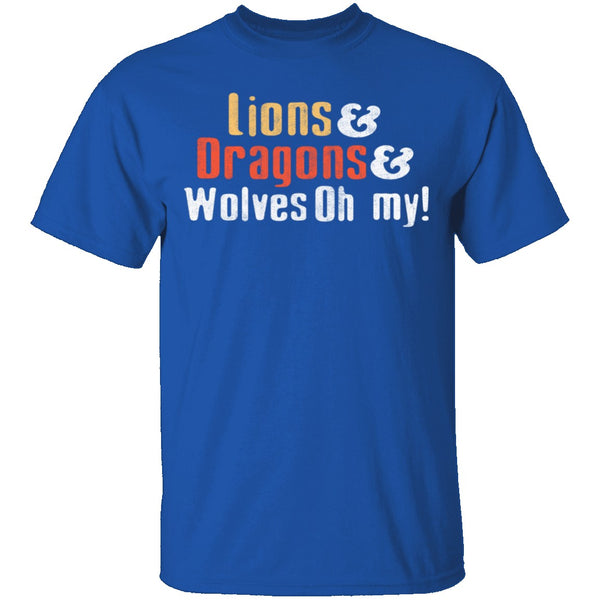Lions Dragons Wolves T-Shirt CustomCat
