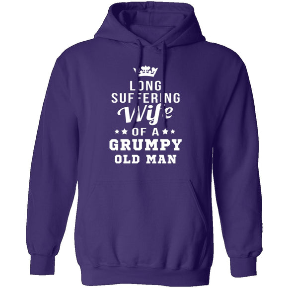 Long Suffering Wife Of A Grumpy Old Man T-Shirt CustomCat