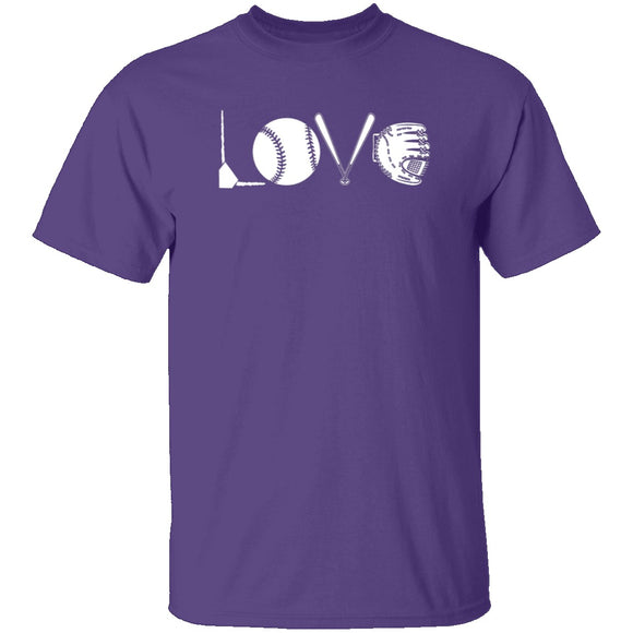 Love Baseball T-Shirt CustomCat