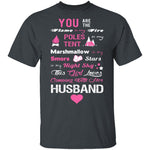 Love Husband and Camping T-Shirt CustomCat