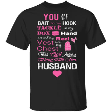 Love Husband and Fishing T-Shirt CustomCat