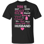 Love Husband and Fishing T-Shirt CustomCat