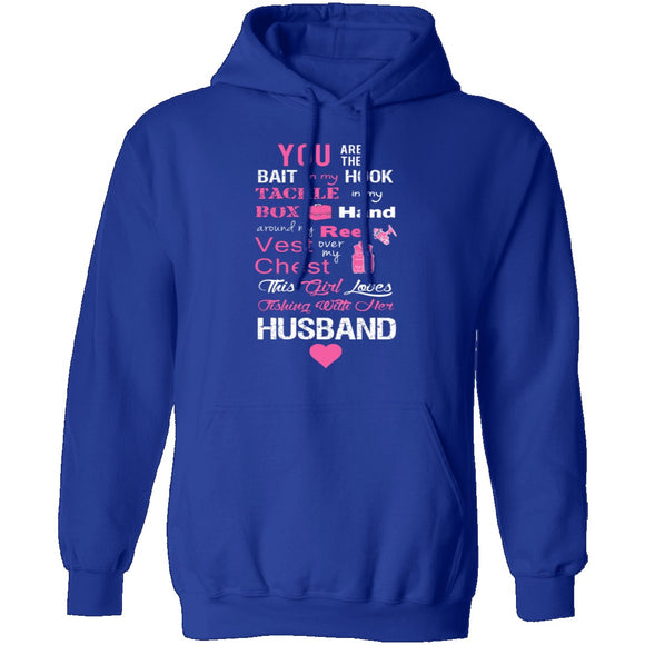 Love Husband and Fishing T-Shirt CustomCat