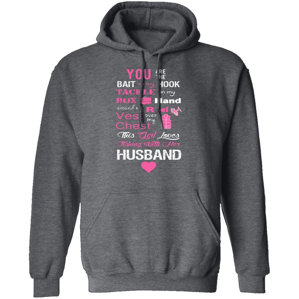 Love Husband and Fishing T-Shirt CustomCat