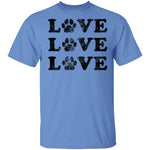 Love Love Love Paws T-Shirt CustomCat