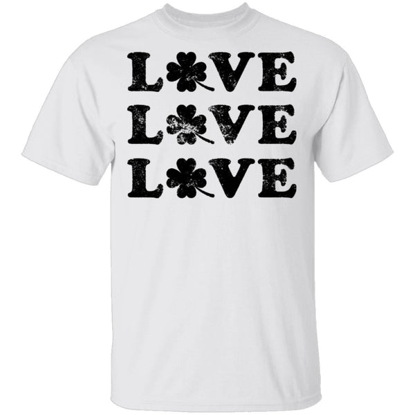 Love Love Love Shamrock T-Shirt CustomCat