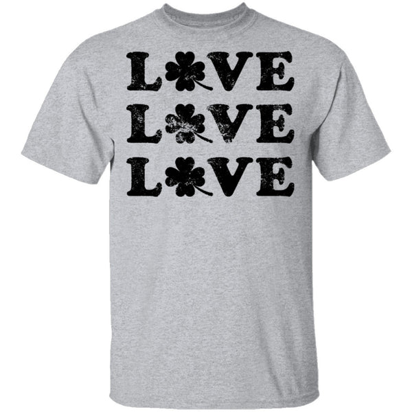 Love Love Love Shamrock T-Shirt CustomCat