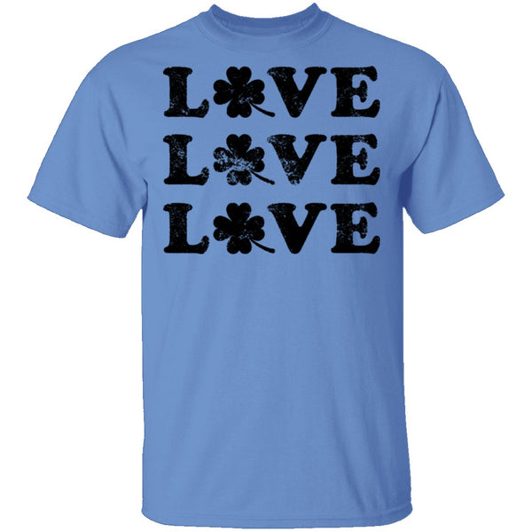 Love Love Love Shamrock T-Shirt CustomCat